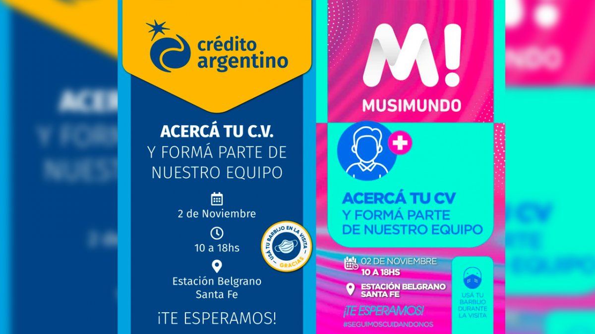 Crédito Argentino y Musimundo buscan cubrir 70 vacantes