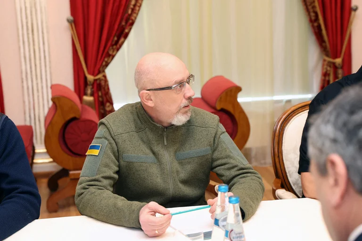 El ministro de Defensa ucraniano Oleksii Reznikov (Sergei KHOLODILIN / BELTA / AFP)