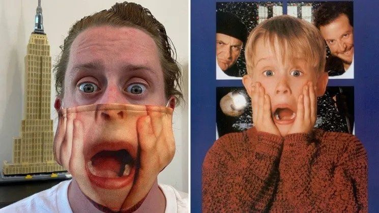 Macaulay Culkin usó un barbijo de