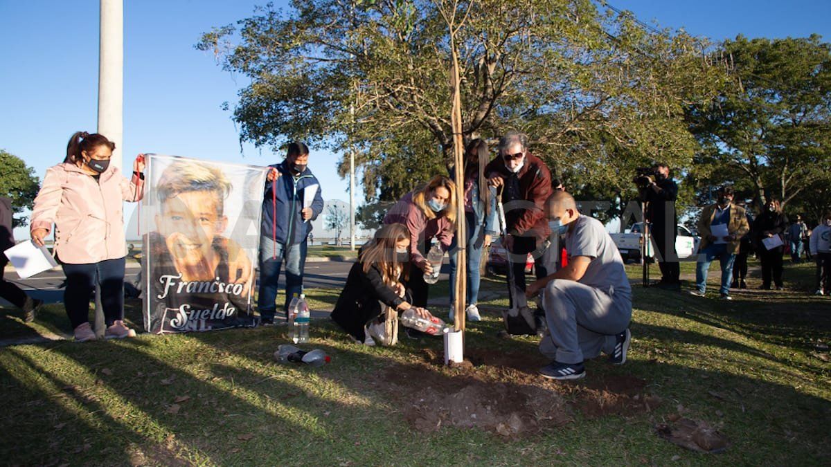 Este viernes plantaron un árbol en la plazoleta ubicada en Pedro de Vega y Almirante Brown para recordar a Fran Sueldo a dos años del accidente.&nbsp;