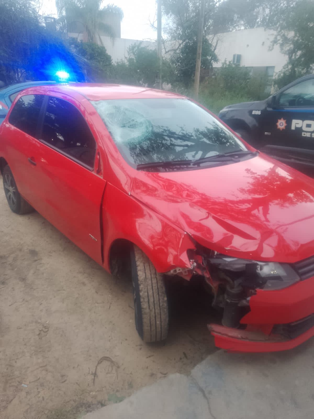 El automóvil Volkswagen Gol involucrado en el siniestro fatal. El automóvil Volkswagen Gol involucrado en el siniestro fatal.