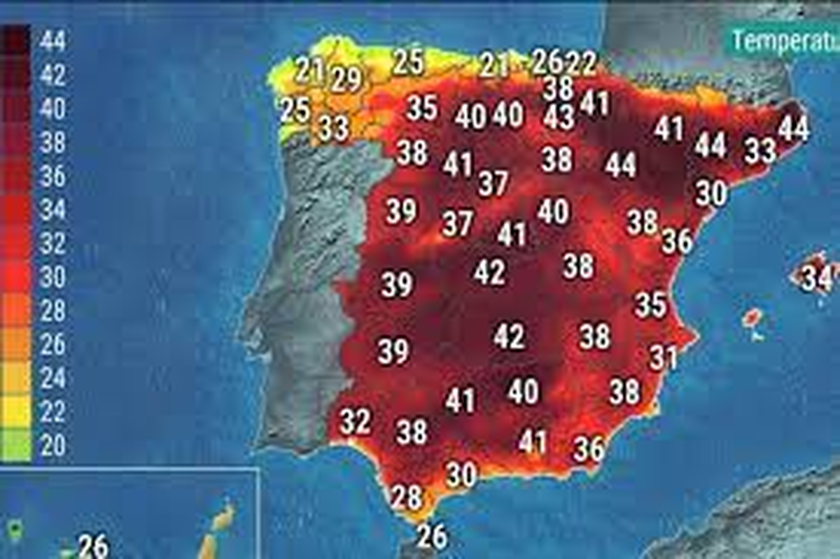 Toda España, salvo las islas Canarias, está bajo alerta por las altas temperaturas.