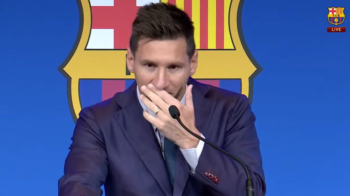Lionel Messi ofreció una última conferencia de prensa en el auditorio 1899