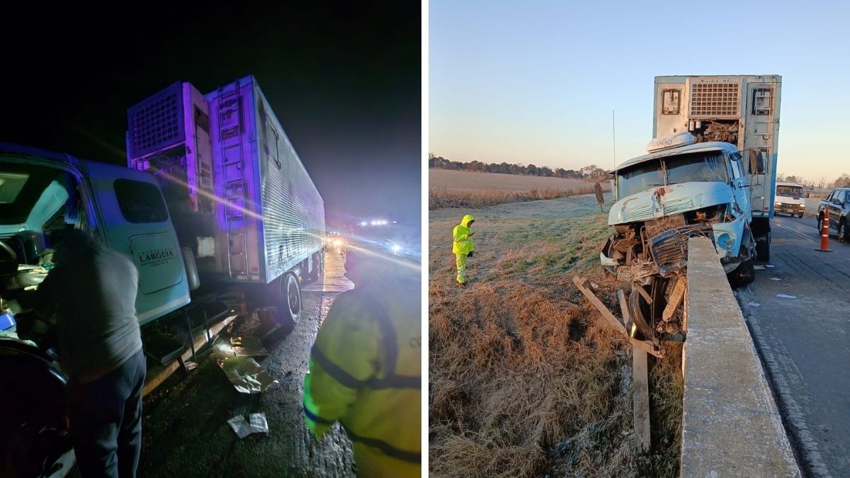 Dos camiones chocaron en la Ruta Nacional 34