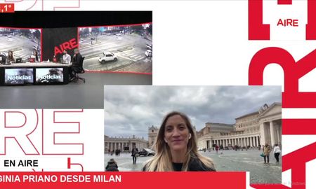 Virginia Priano desde Roma, Italia, en Ahora Vengo. Virginia Priano desde Roma, Italia, en Ahora Vengo.