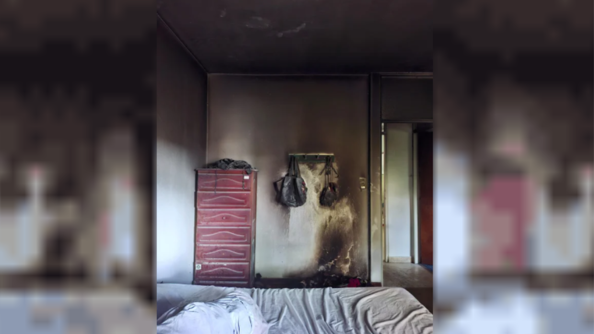 Le entró una cañita voladora a la casa y le prendió fuego la vivienda.