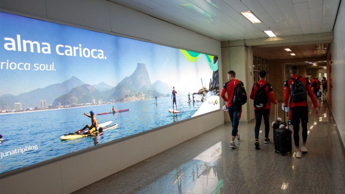 El Club Atlético Unión llegó a Brasil para enfrentar este martes a Fluminense