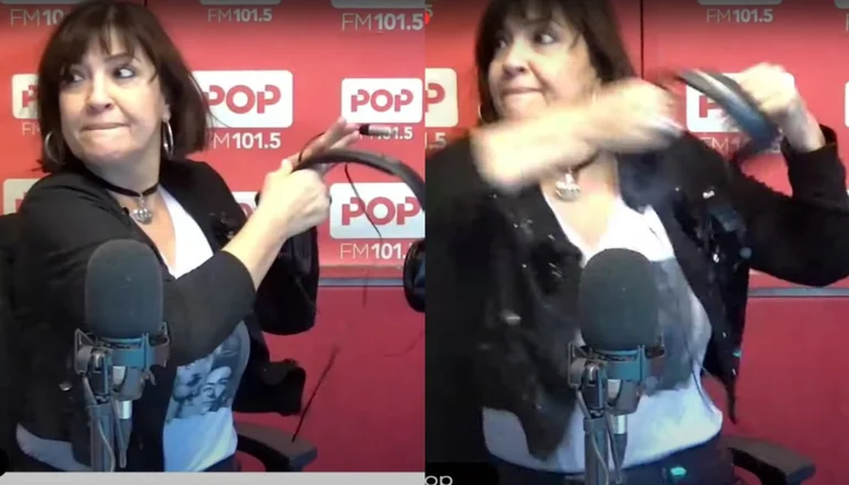 La Negra Vernaci estalló de la furia porque sus auriculares no funcionaban. (Captura Radio Pop) La Negra Vernaci estalló de la furia porque sus auriculares no funcionaban. (Captura Radio Pop)