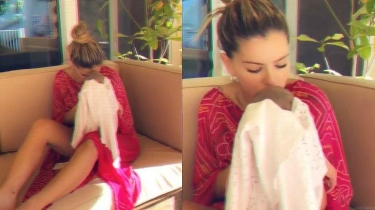 La tierna foto de la China Suárez dándole la teta a su hija Magnolia