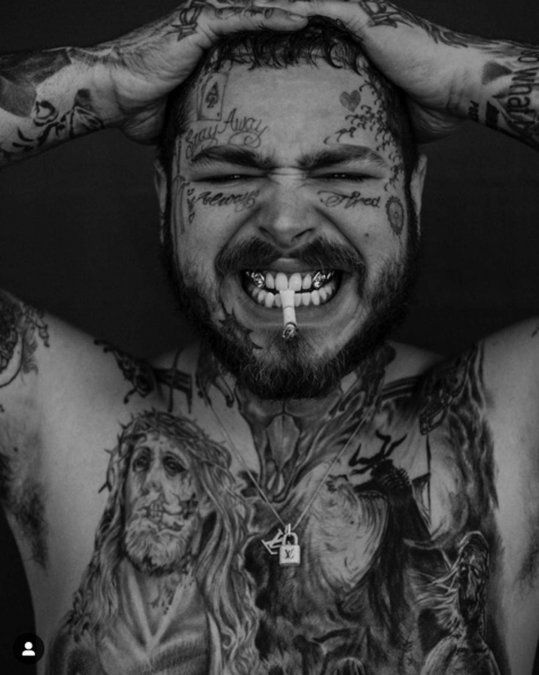 Post Malone estrenó nueva dentadura.