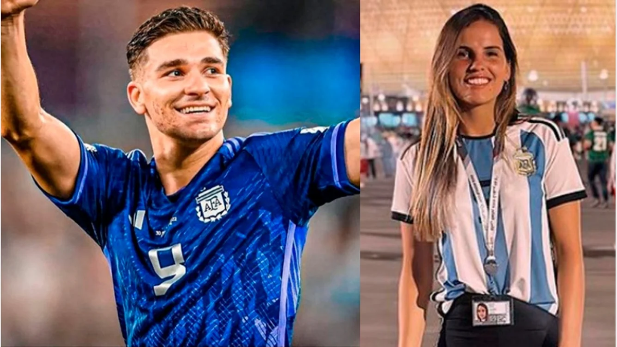 Julián Álvarez y Emilia Ferrero: una historia de amor Mundial