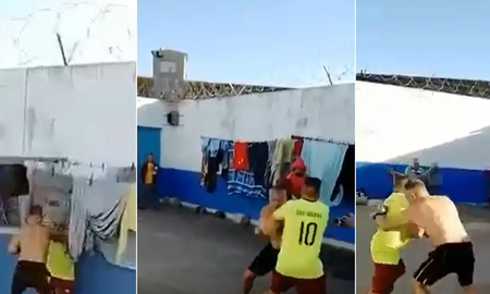 Se filtró un video de la Hiena Barrios peleando contra otro preso en la cárcel