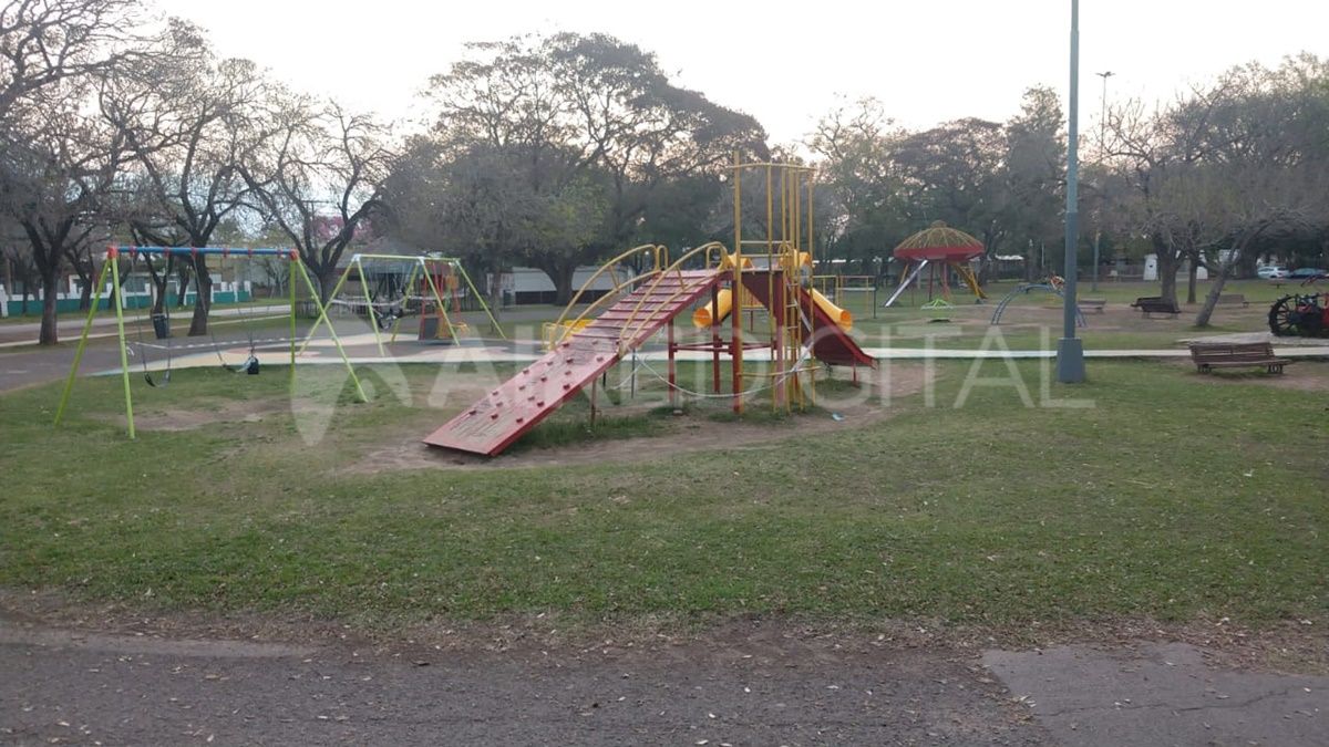 El Parque de la Locomotora también se encontraba vacío