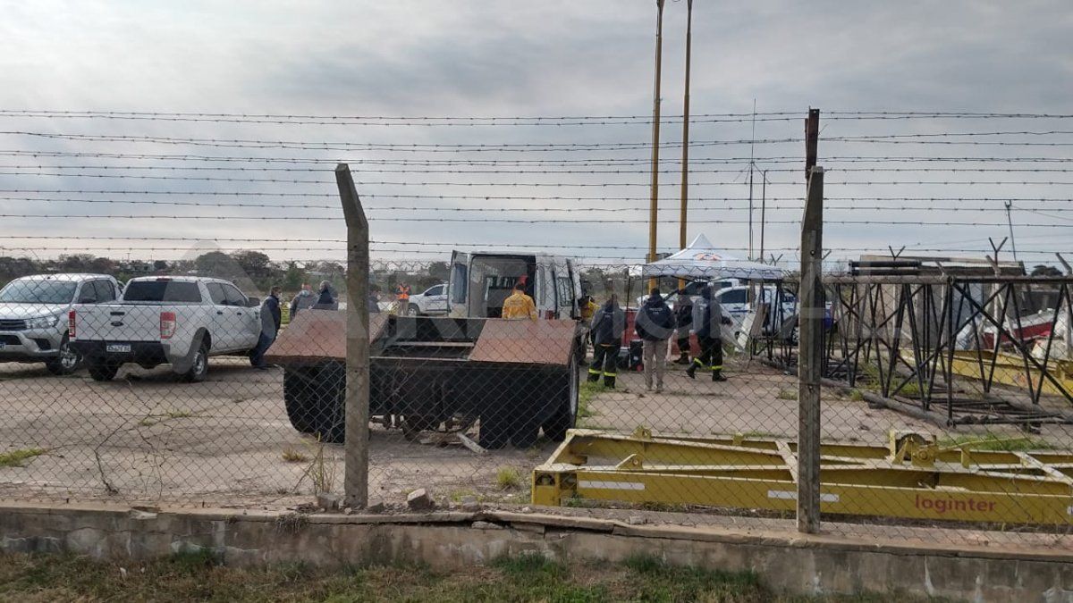 Este sábado se montó un operativo de prevención y manejo del fuego en el puerto de Santa Fe.