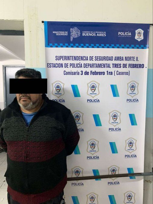 El detenido, Alberto Morea, kioskero de 52 años. (Foto: Comisaría Tres de Febrero 1era de Caseros)