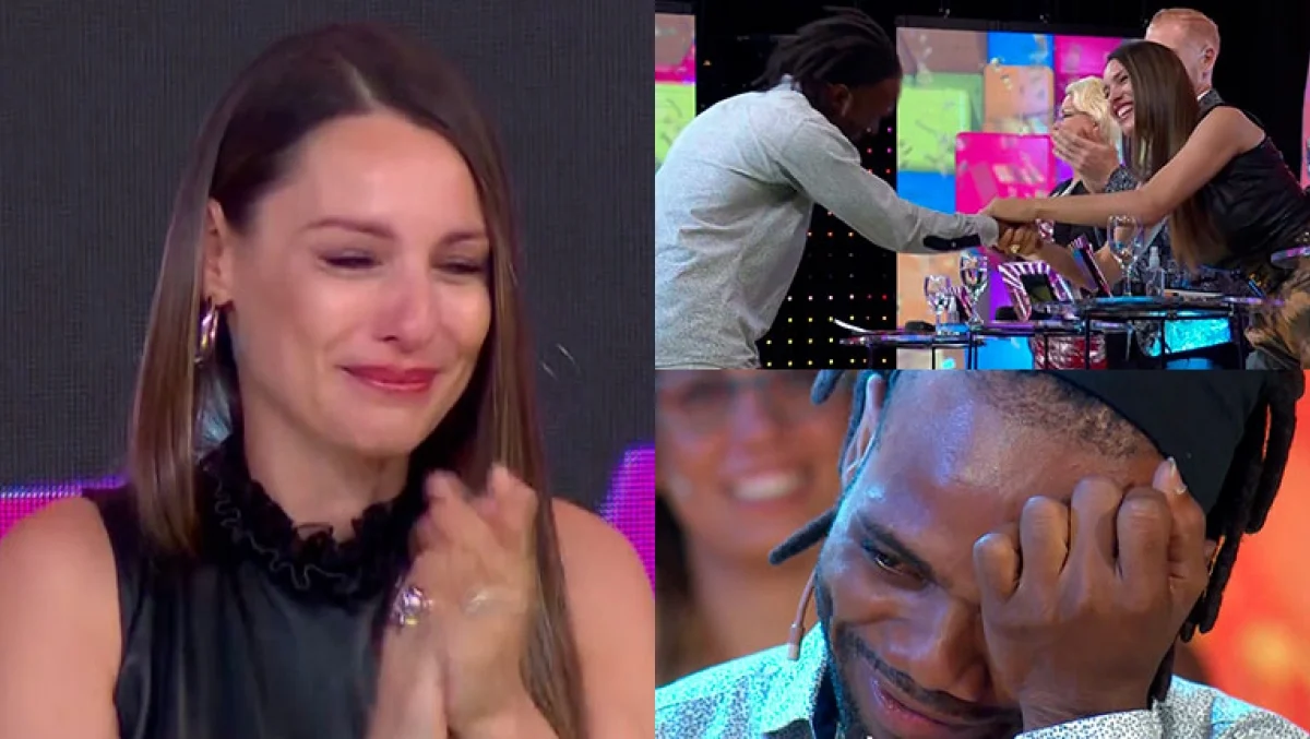 Pampita se emocion&oacute; cuando un participante llamado Fredy se convirti&oacute; en el ganador del mill&oacute;n de pesos.