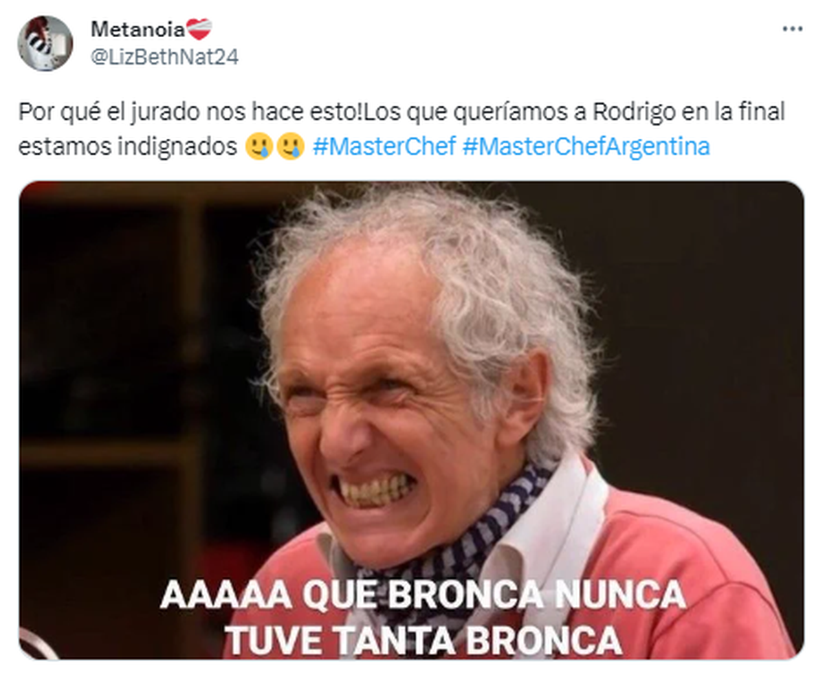 Los mejores memes tras la eliminación de Rodrigo de MasterChef. Los mejores memes tras la eliminación de Rodrigo de MasterChef.