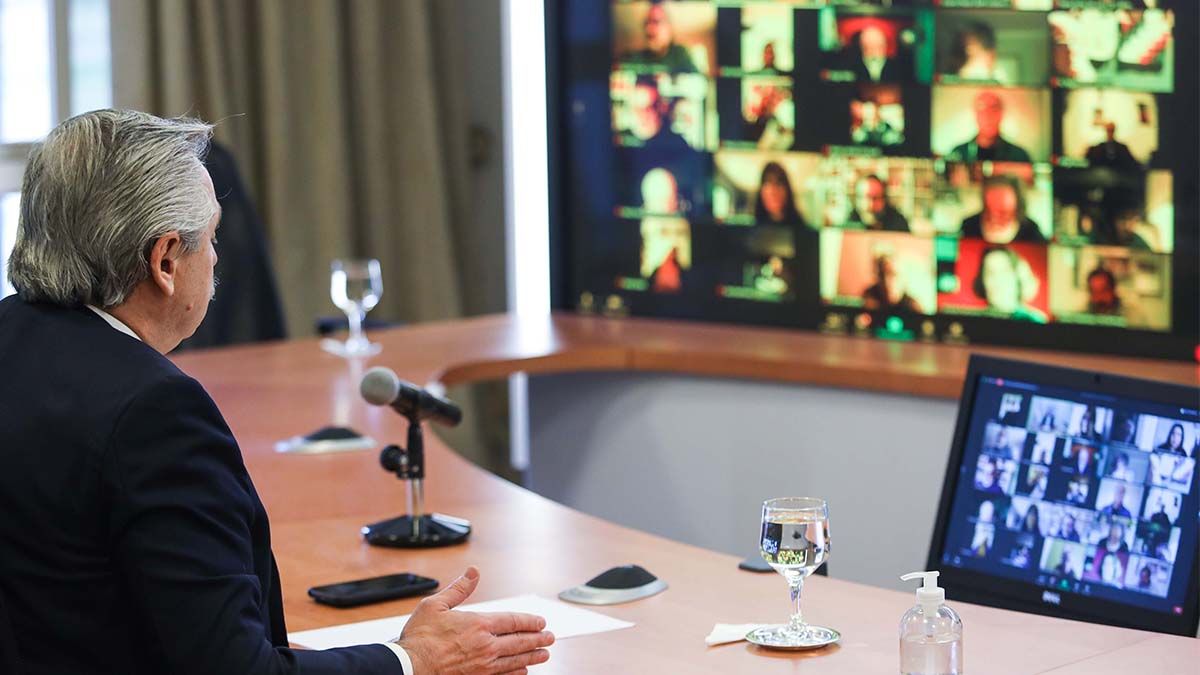 El presidente Alberto Fern&aacute;ndez encabez&oacute; esta ma&ntilde;ana mediante videoconferencia la apertura del Plenario Nacional de la Central de Trabajadores de la Argentina (CTA)
