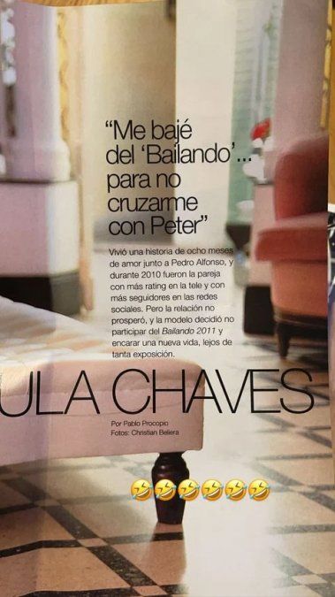 Paula Chaves recordó su separación con Pedro Alfonso.