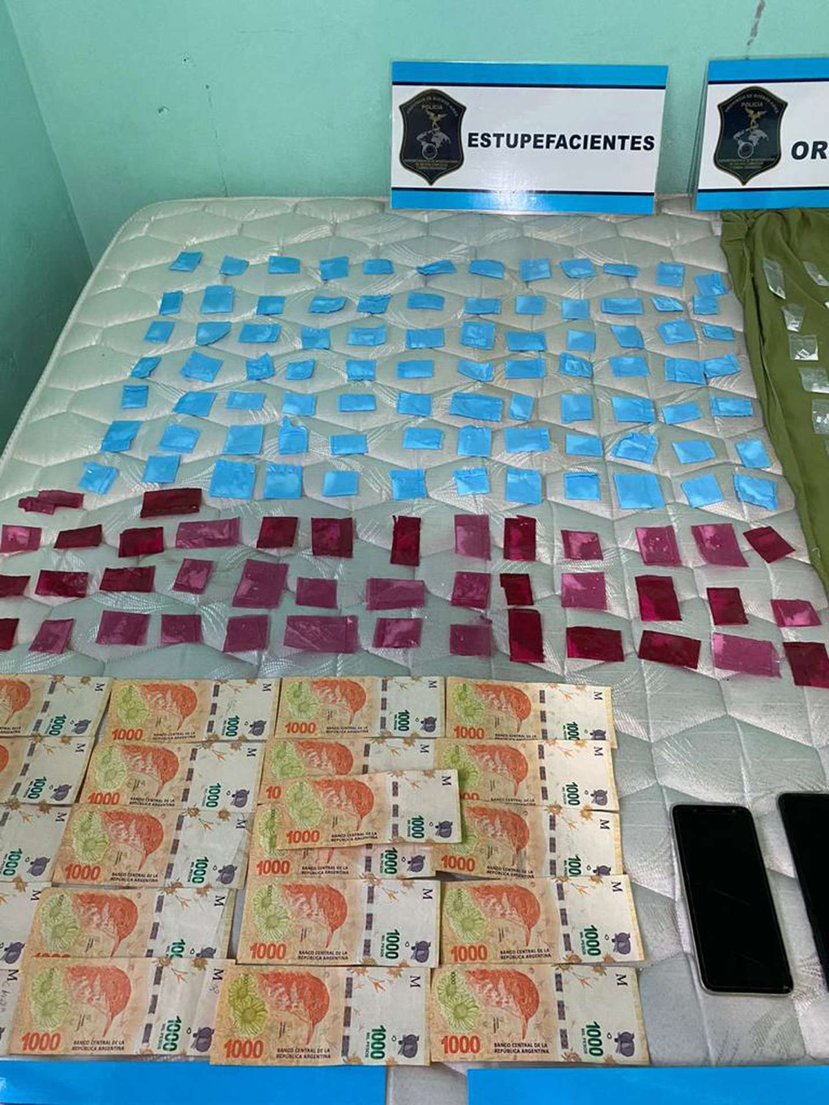Los estupefacientes que secuestraron en el bunker que comanda 