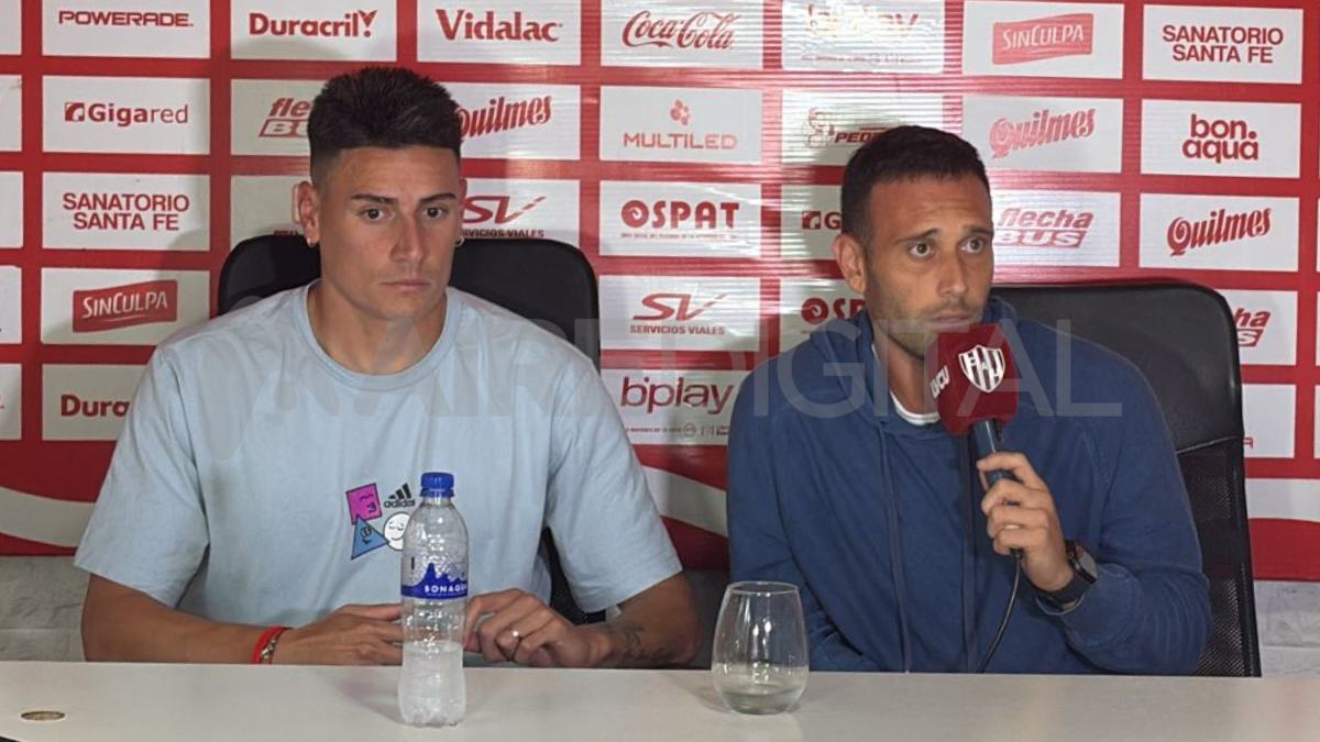 Corvalán y Mauricio Martínez hablaron en conferencia de prensa post derrota de Unión ante Aldosivi.