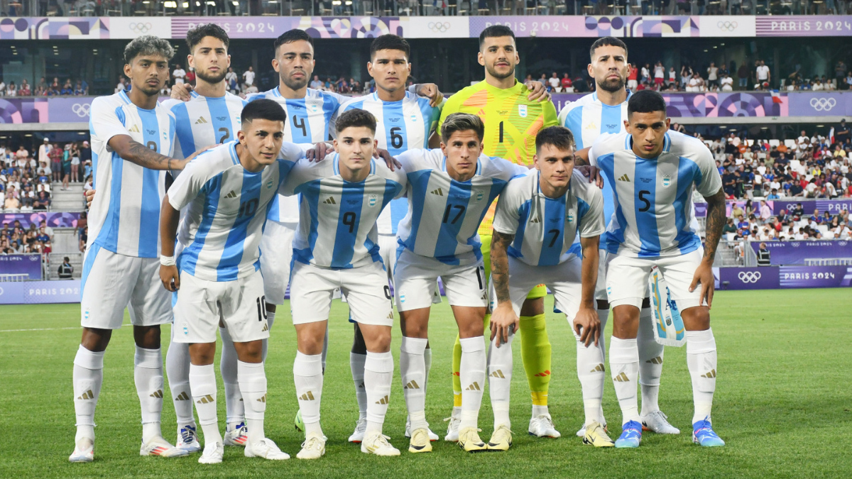 Los once de la Selección Argentina sub 23 que salieron a la cancha para enfrentar a Francia.