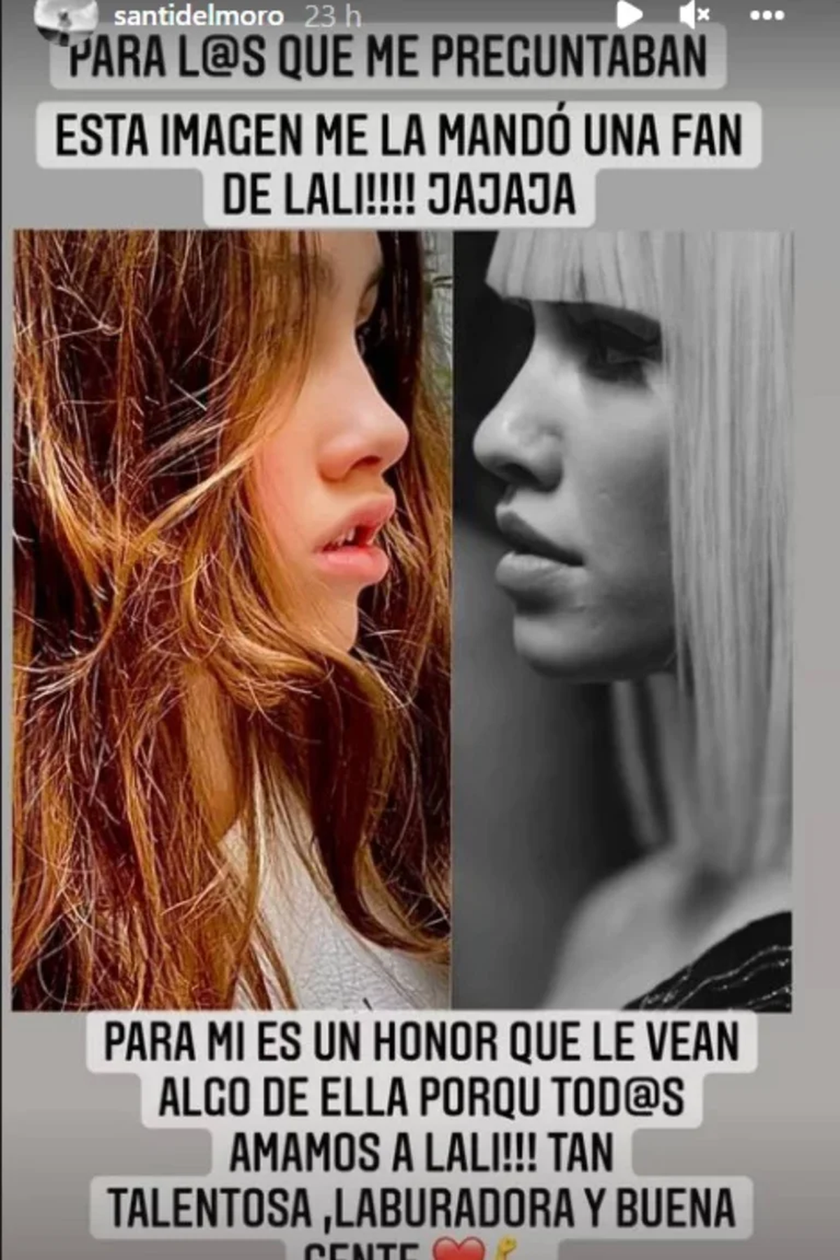 La historia de Instagram que subió Santiago del Moro.