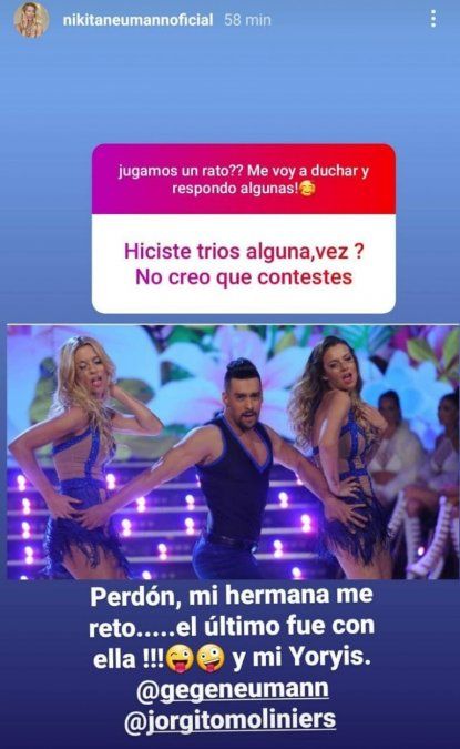 La ingeniosa respuesta de Nicole Neumann al ser consultada sobre la vez que hizo un trío.