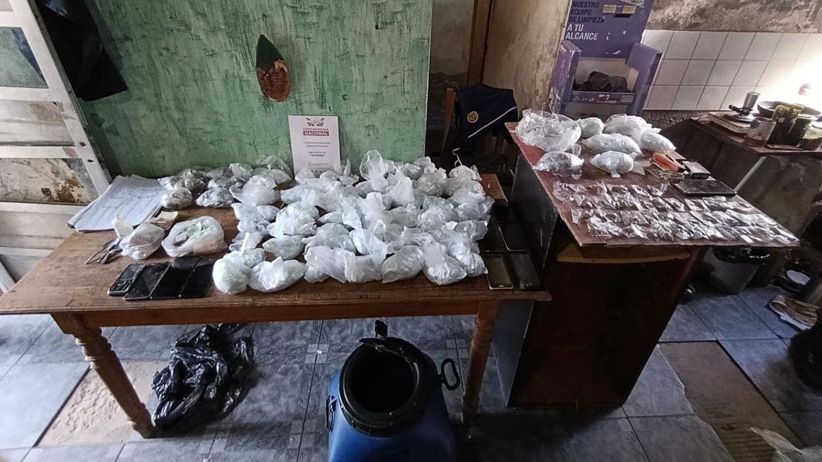 Gendarmer&iacute;a desbarat&oacute; un punto de venta de estupefacientes en el sur de Santa Fe y hall&oacute; coca&iacute;na, marihuana y $1.204.000 en efectivo.