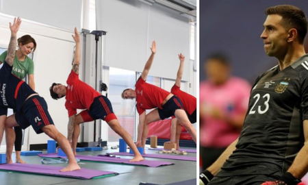 El arquero de la Selección asegura que el yoga lo ayuda a mantener el cuerpo fuerte. El arquero de la Selección asegura que el yoga lo ayuda a mantener el cuerpo fuerte.