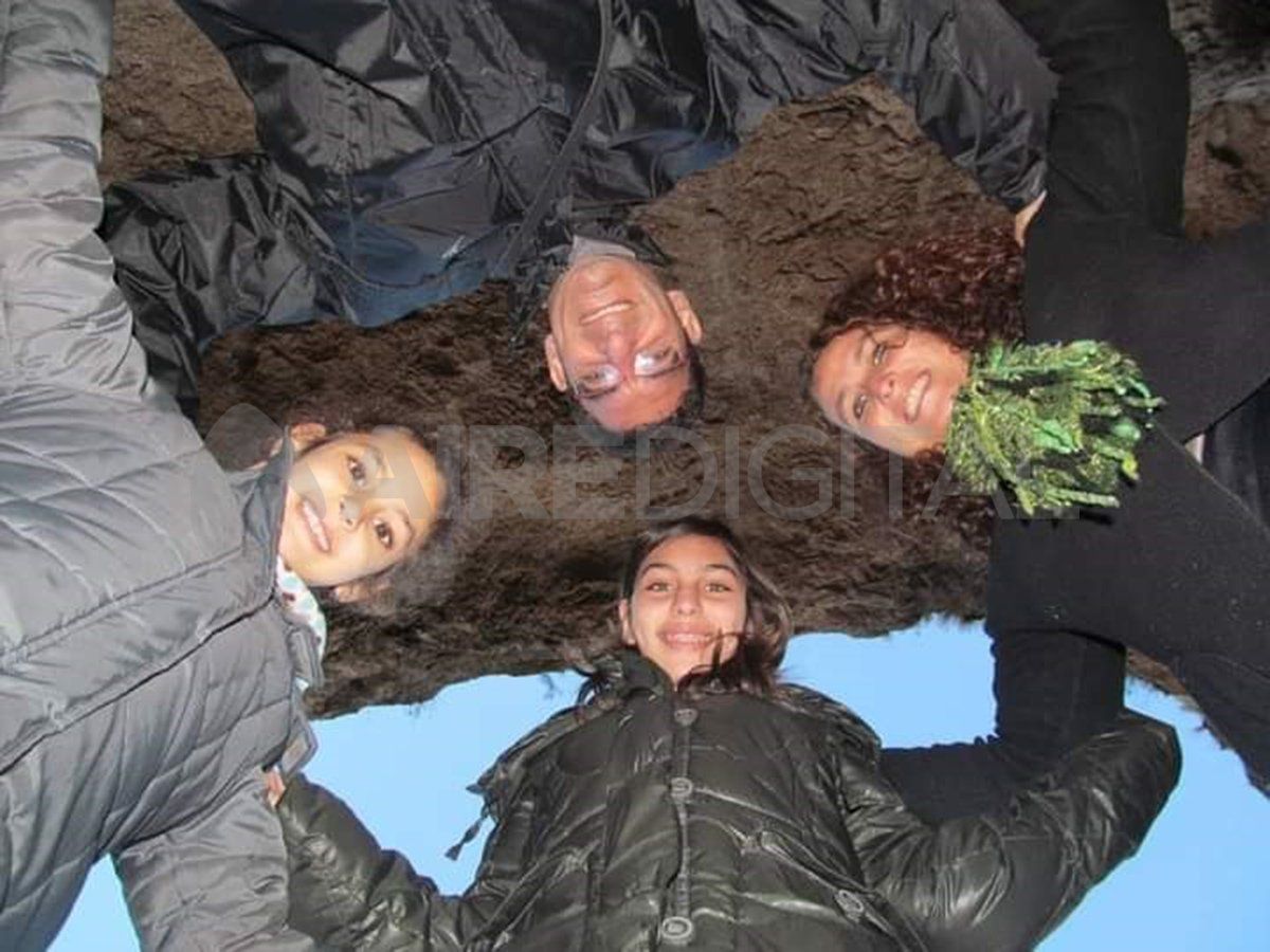 Hernan Ferruchi y su familia.