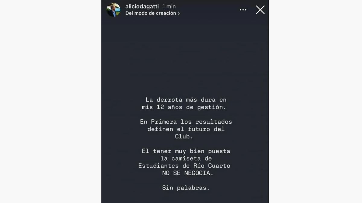 El presidente de Estudiantes de Río Cuarto fue muy duro con sus jugadores tras la derrota contra Atlético Tucumán. El presidente de Estudiantes de Río Cuarto fue muy duro con sus jugadores tras la derrota contra Atlético Tucumán.