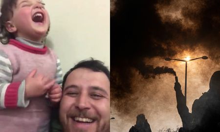 Como en La vida es bella: un padre sirio le hizo creer a su hija que la guerra es un juego