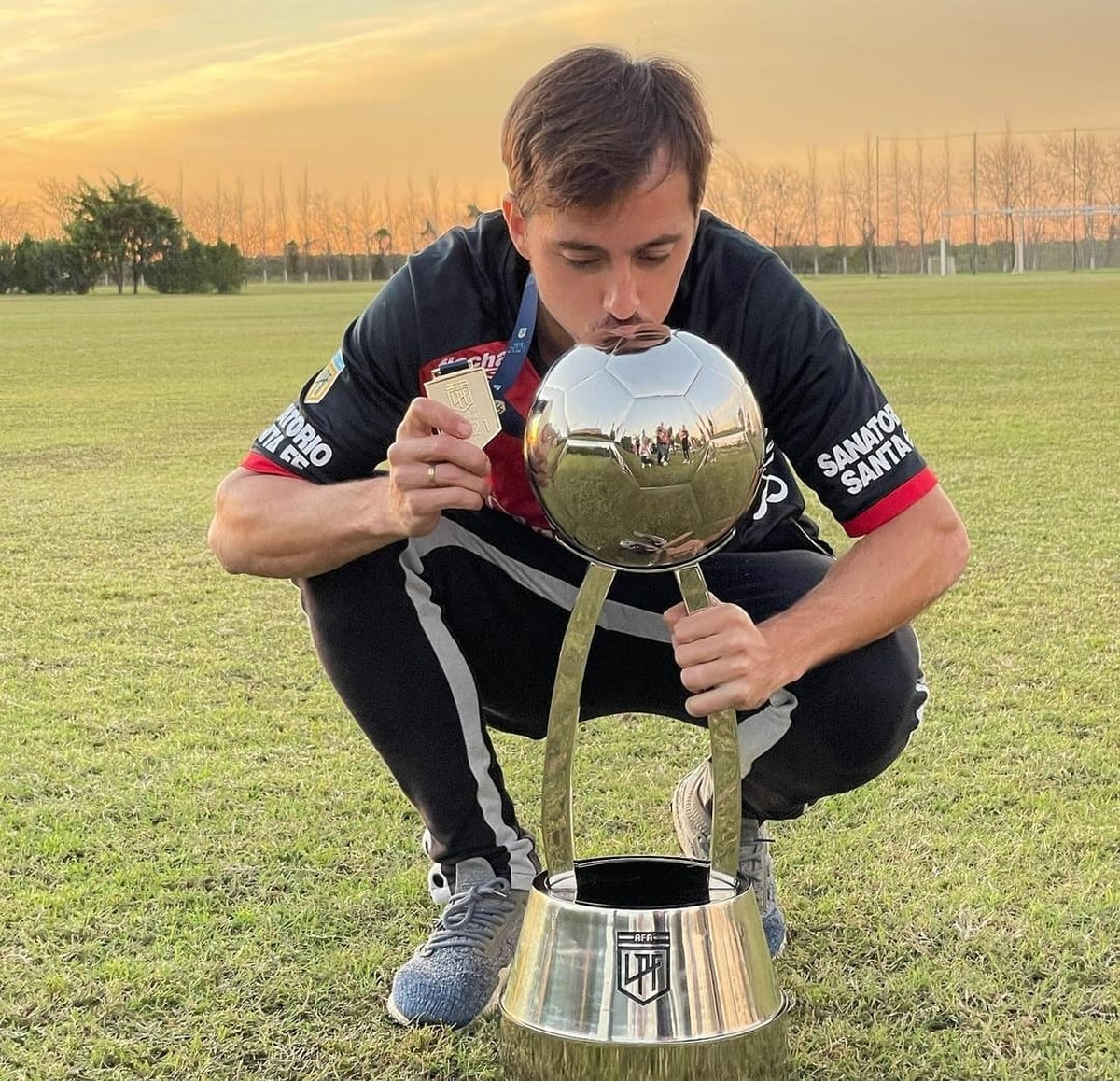 Christian Bernardi, campeón con Colón en el 2021. Christian Bernardi, campeón con Colón en el 2021.