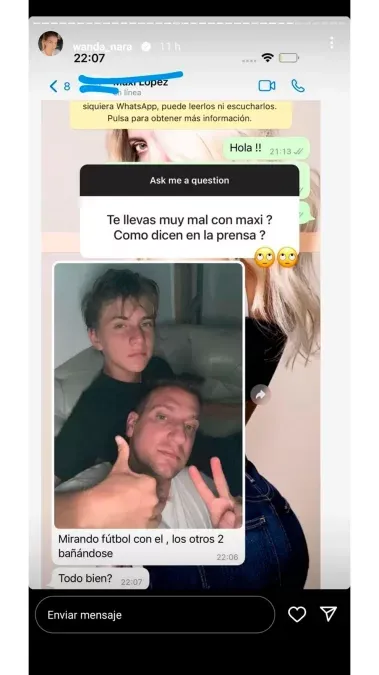 Wanda Nara publicó un chat con su ex, Maxi López.