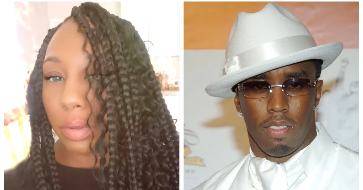 Adria English dijo que le dijeron que usara un vestido negro para la fiesta blanca de P. Diddy, para identificarla como trabajadora sexual. Adria English dijo que le dijeron que usara un vestido negro para la fiesta blanca de P. Diddy, para identificarla como trabajadora sexual.