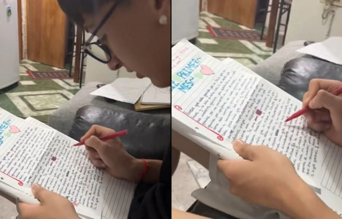 Le escribió una carta de amor