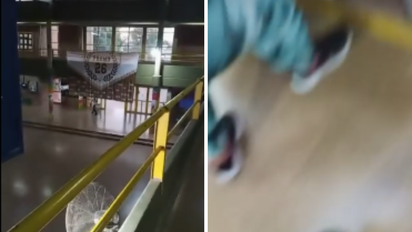 El video que muestra el ataque armado dentro de la escuela en San Cristóbal