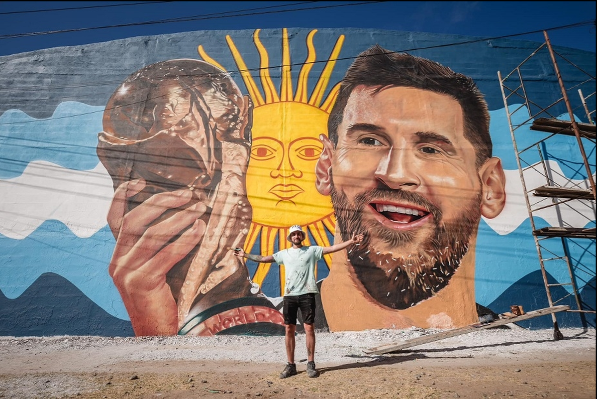 El mural pertenece al artista Franco Miglia, quien estuvo 30 días haciendo el trabajo. El mural pertenece al artista Franco Miglia, quien estuvo 30 días haciendo el trabajo.
