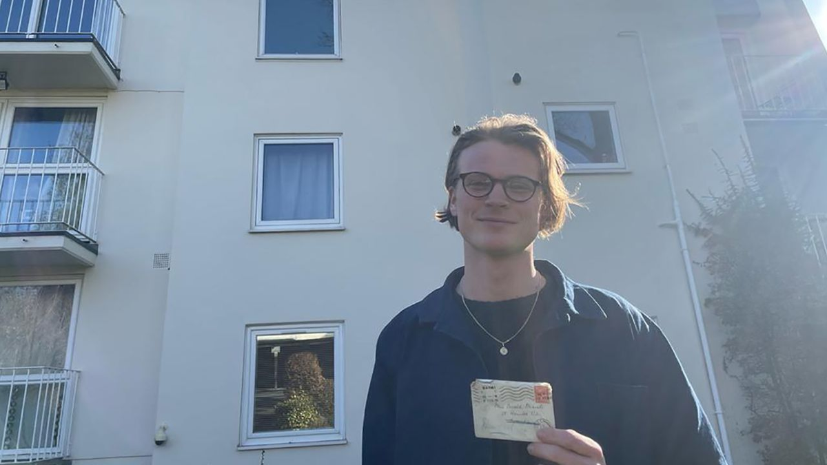 La carta, escrita en 1916, llegó a un departamento del sur de Londres.