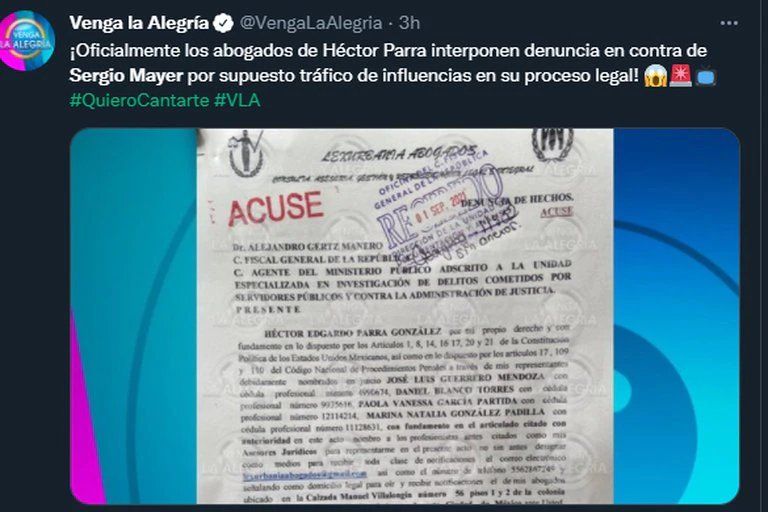 Las denuncias contra Sergio Mayer.