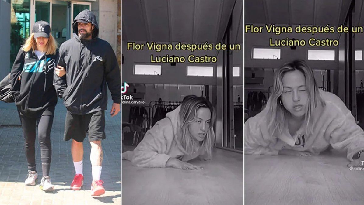 Flor Vigna compartió un video extenuada por su fogoso romance con Luciano Castro y fue furor en redes