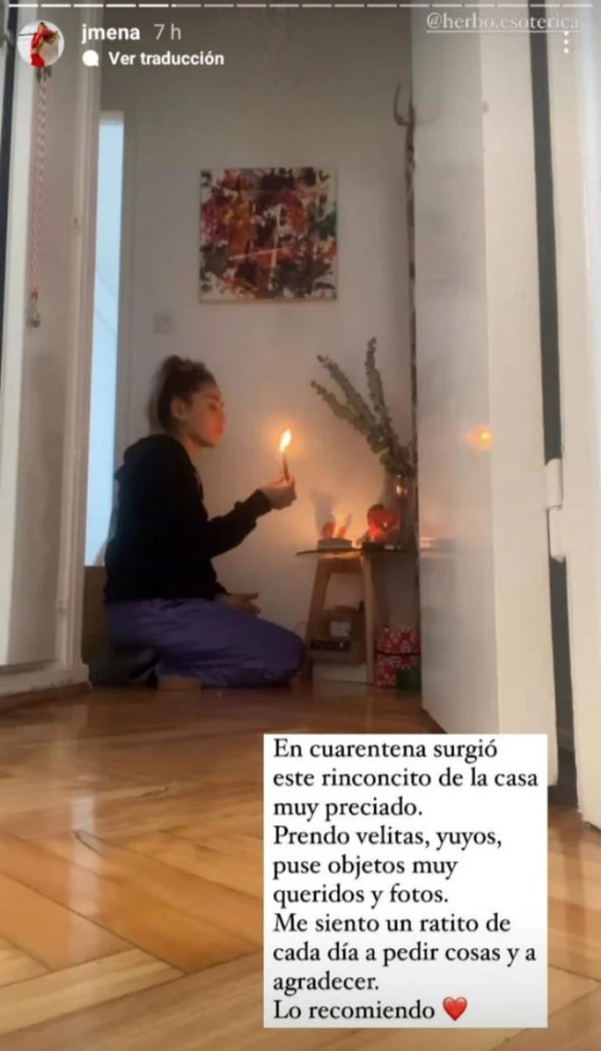 El ambiente preferido de Jimena Barón es el que armó en cuarentena y donde almacena algunas velas y objetos muy preciados. El ambiente preferido de Jimena Barón es el que armó en cuarentena y donde almacena algunas velas y objetos muy preciados. 