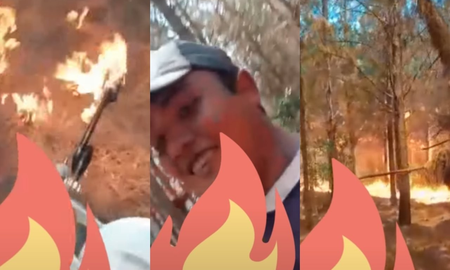 Se filmó propagando un incendio y el video generó indignación: aclararon que se trataba de un cortafuegos Se filmó propagando un incendio y el video generó indignación: aclararon que se trataba de un cortafuegos