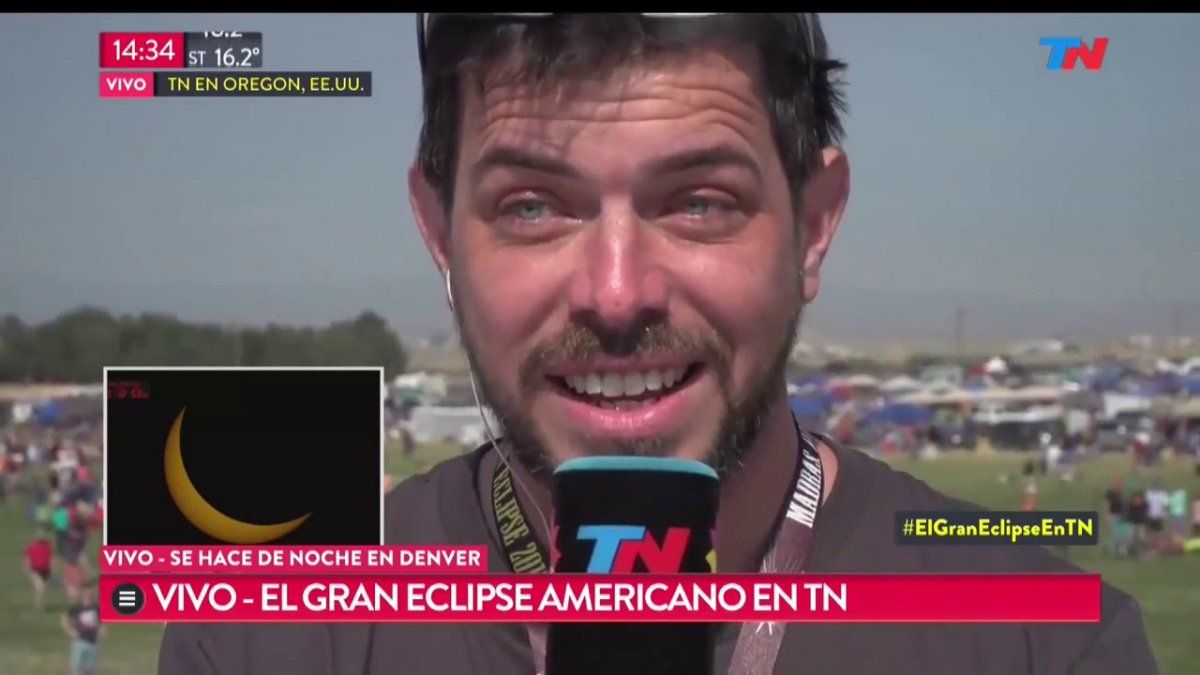 El exabrupto de José Bianco en TN durante el eclipse solar
