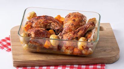 Receta infalible de pollo al horno con papas: sabroso, rápido y económico