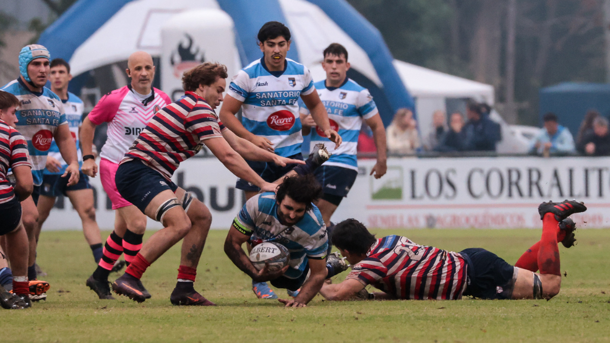 El partido entre Santa Fe Rugby y CRAI fue muy disputado.