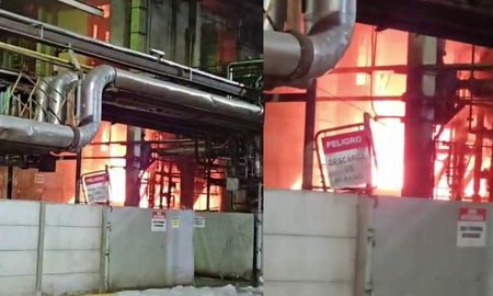 Voraz incendio en la planta Vicentin de Ricardone Voraz incendio en la planta Vicentin de Ricardone