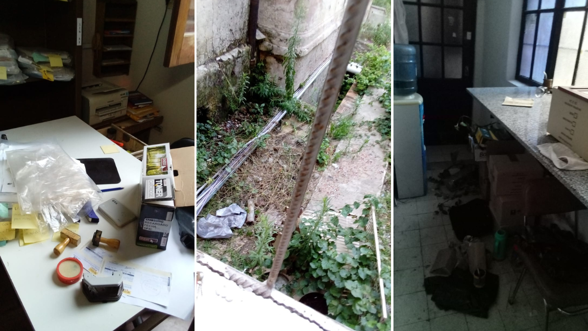 Así quedaron las instalaciones del edificio ubicado detrás del viejo hospital Iturraspe.&nbsp;