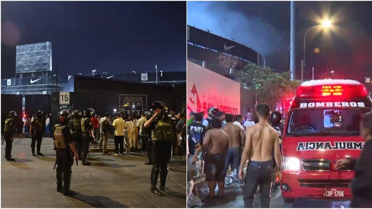 Tragedia en el banderazo de Alianza Lima. (Fotos: EFE/ Captura). Tragedia en el banderazo de Alianza Lima. (Fotos: EFE/ Captura).
